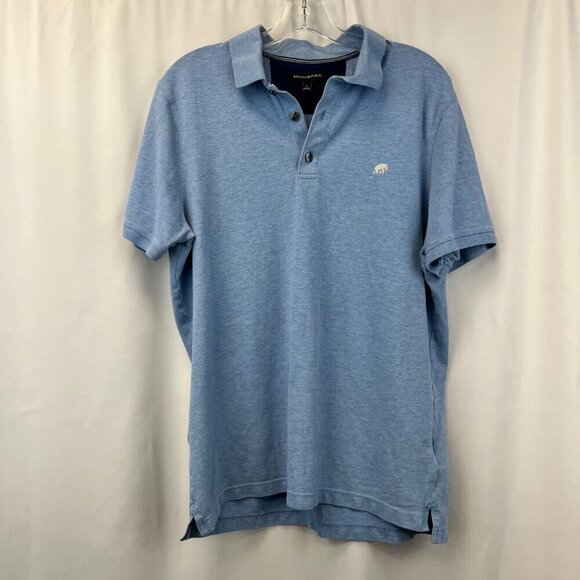 Banana Republic Womens Short Sleeve Polo Top Pullover Blue Size Large - Picture 1 of 8